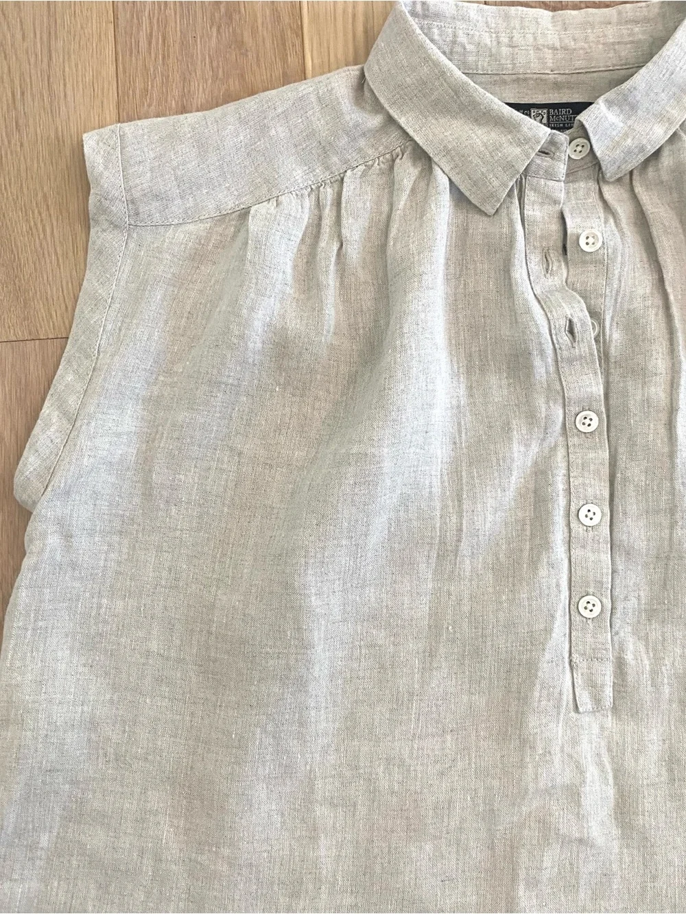 J. Crew New Capitaine Sleeveless Shirt Baird McNutt Linen